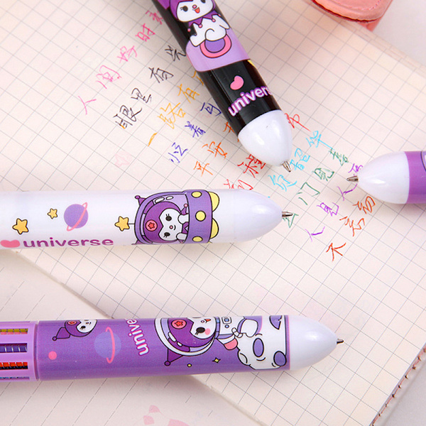 e Sarjakuva Kuromi 10 Color Ball Pen Kawaii 0,7 mm multi kynä A1