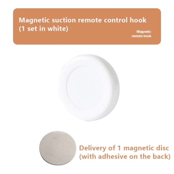 1/2 set magnetisk självhäftande tejp Multifunktions magnetiska krokar Vägg White 1Pcs