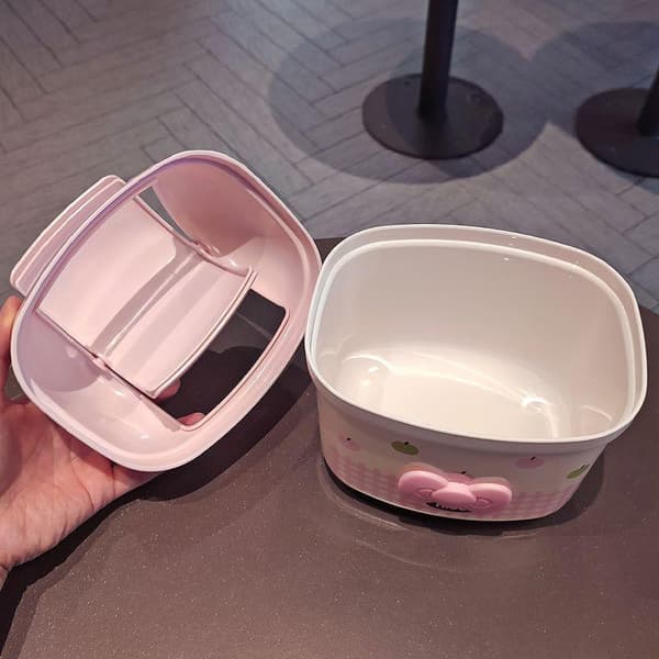 Hello Kitty Skrivbordsliten Papperskorg med Vipplock för Sovrumskontor D
