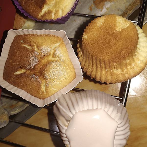 4 Stk/Sæt Mini 4 Styles Form Silikone Muffin Kage Bageforme Rose red