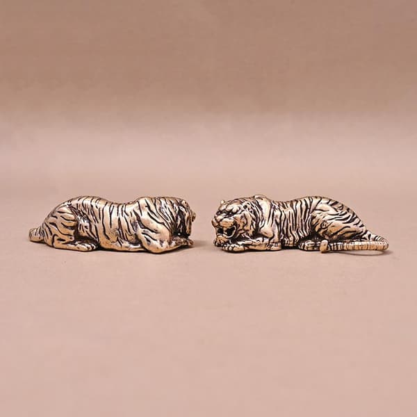 Messing Zodiac Tiger Kontorbordpynt Statue Møbler Te Pe Copper
