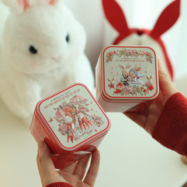 Easter Square Box Candy Box Easter Bunny Printing Tin Blikk C