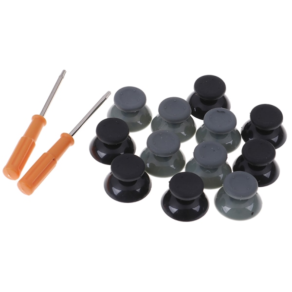 7stk/sett 3D Analog Stick Thumbsticks Caps Reparasjonsdeler Verktøy For Gray