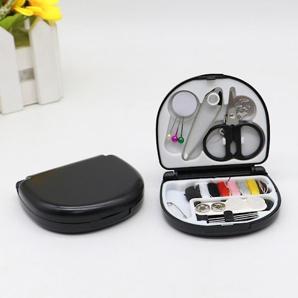 1 boks mini syboks Husholdningsknapp saksestift Oppbevaringsboks T Red Heart-shaped