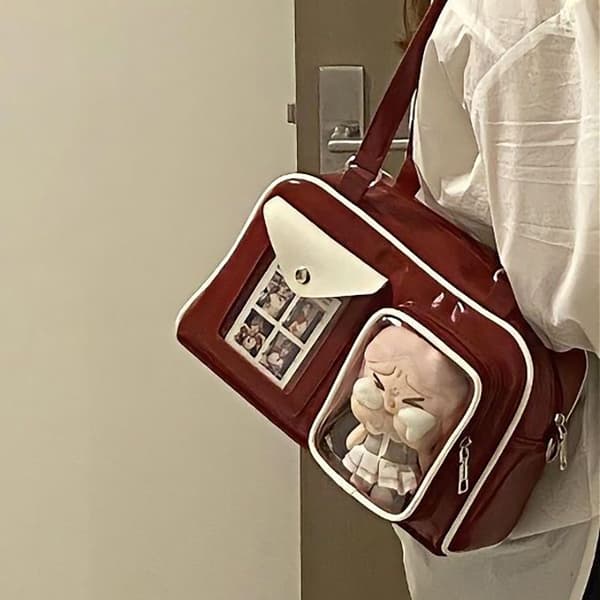 e Anime Crossbody Taske til Kvinder Black
