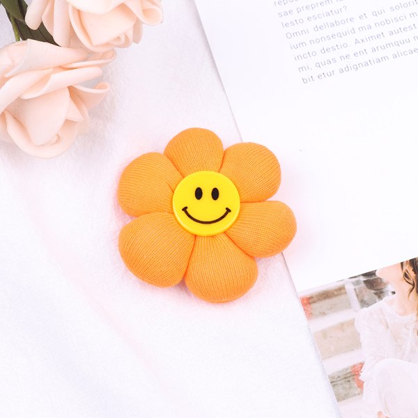 Smiley Flower Shoe Charm DIY Skospænde Farverig Flower Broche Orange