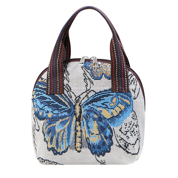 Vevde vesker for kvinner Skulderveske Retro Casual Tote Håndvesker Et A