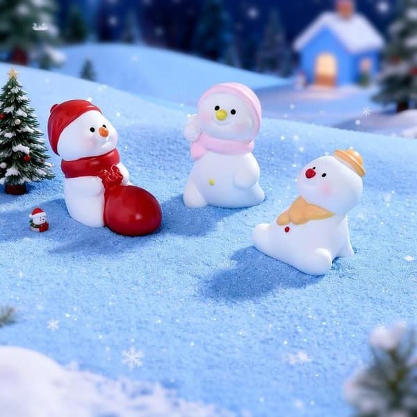 6 st jul mini snögubbe ornament jul e mini snögubbar min 6pcs