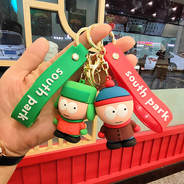 South Park Dolls Keychain e Cartoon Car Key Ring Pendant School A4