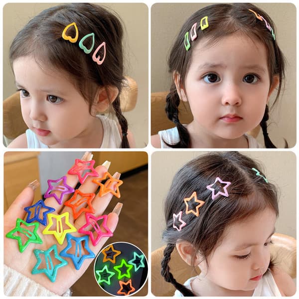10 STK Candy Color Luminous Star Hårspænder Til Børn Piger Hovedw A2