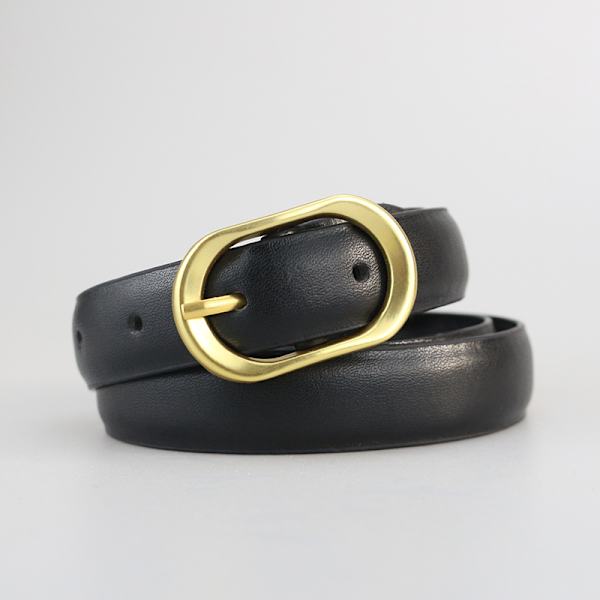 Retro beltespenne for kvinner Mote Dame belteskinn for kvinner Black