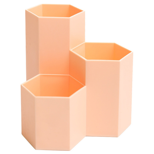 Enkel Frosted Honeycomb Penneholder Stor Kapasitet Skrivebordsstasjon Green