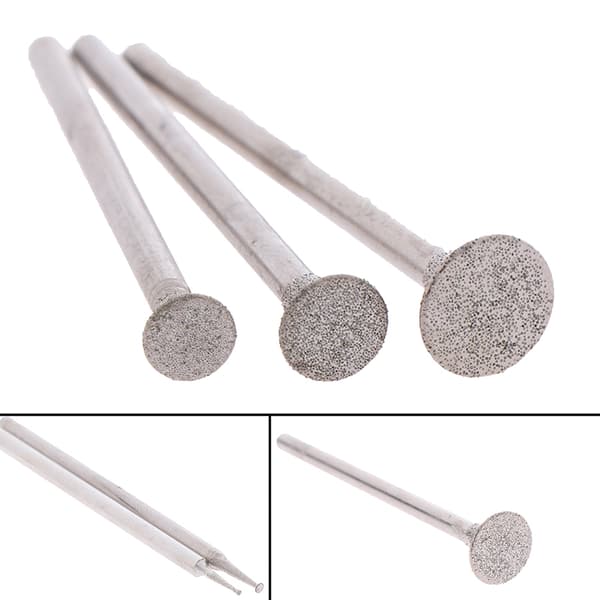 12 stk. bore diamant slibehoved Bur 2,3 mm jade sten skære