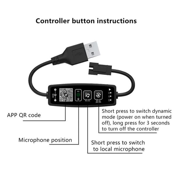 WS2811 WS2812B SP6812 Bluetooth LED Pixel Strip Controller Til A1
