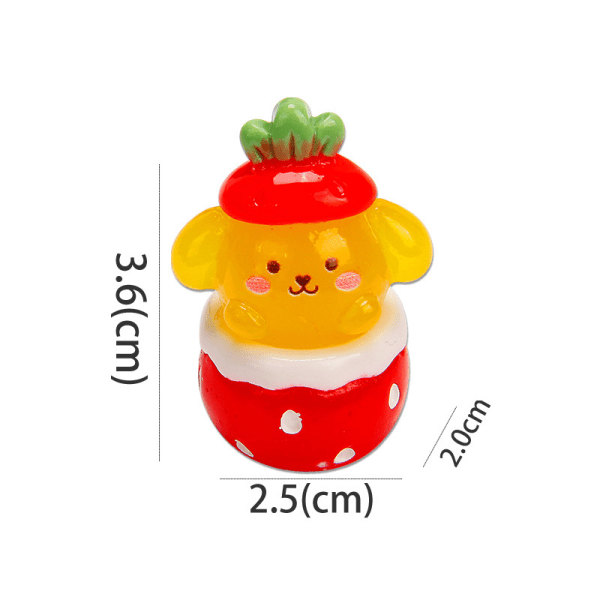 Sarjakuva Fruit Luminous Sanrio Gift Box Hehkuva Led Micro Landsc Red