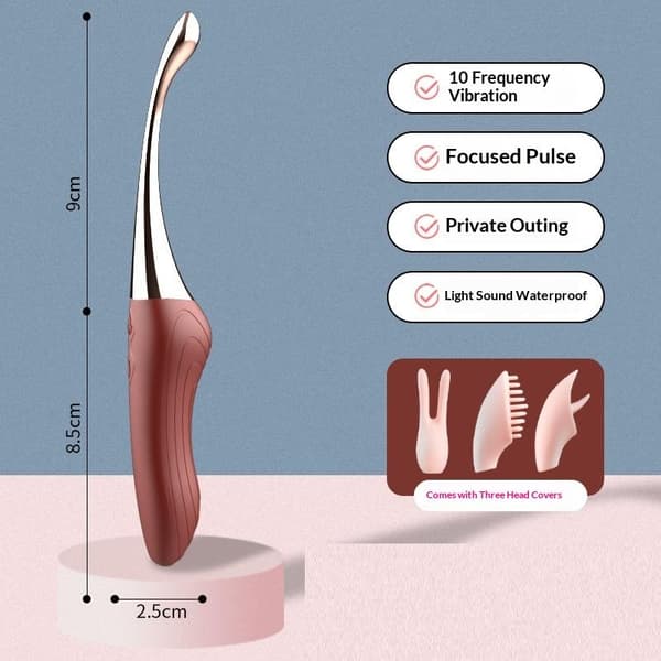 Högfrekvent G-punktsklitorisstimulator Kvinnlig Vibrerande Massage Red Set