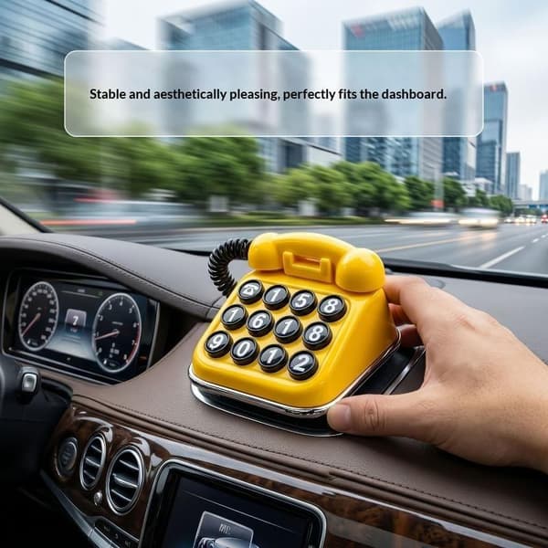 Retro fastnettelefonformet bilparkeringsnummer Mini Tempora A5