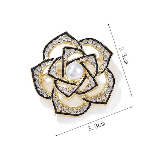 Mote Pearl Camellia brosjer for kvinner Klær frakk smykker