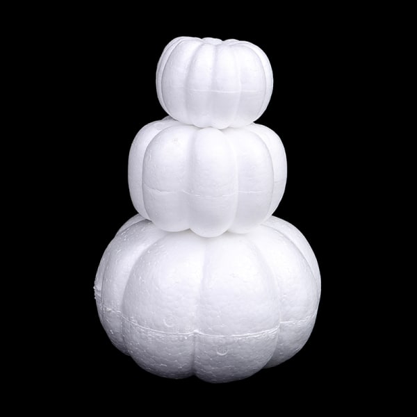 Skum Gresskar Hvit Blank Halloween Jul Simulering Gresskar 20cm