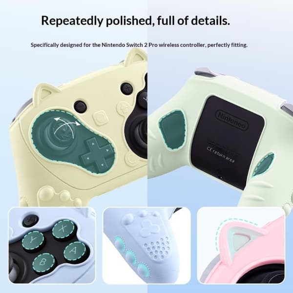 Silikonskyddsfodral för Switch 2 Pro-kontroller med tumgrepp A6