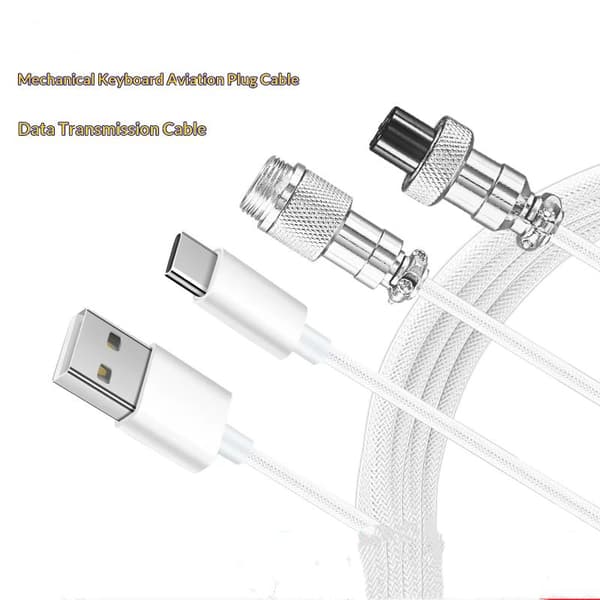 USB Typ C Spiralkabel för Mekaniskt Tangentbord Max Aviation Co A2