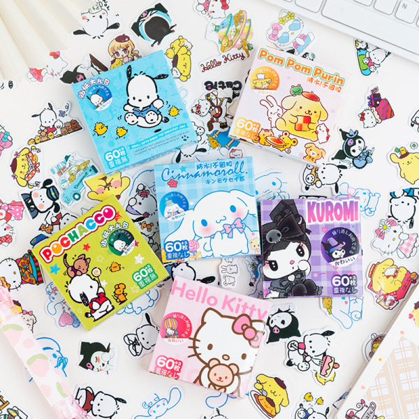 Cinnamoroll Sticker og Kuromi Pompompurin tegneserie bagasjebord A3