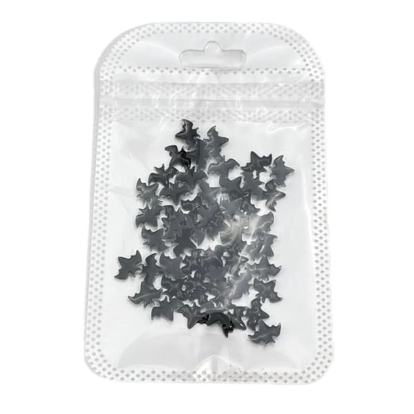 30 stk. Halloween negledekorationer Sorte flagermus edderkopper efterårsnegle A A1 30pcs