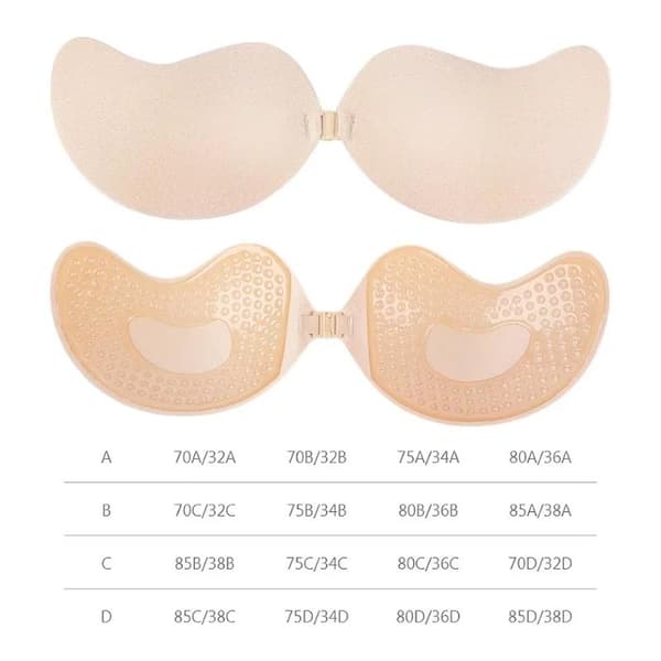 Näkymätön olkaimeton liimattava rintaliivi rintateippi push up -rintaliivit E size2