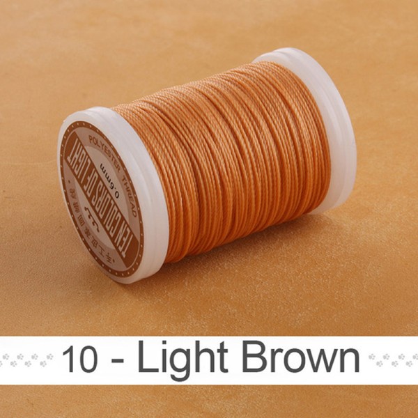 2021 Leather Craft Sying Lær rund vokstråd 0,6 mm rund Light Brown