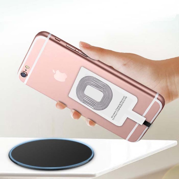 Stöd Micro USB Typ C Qi trådlös laddare Adapter Induktion D