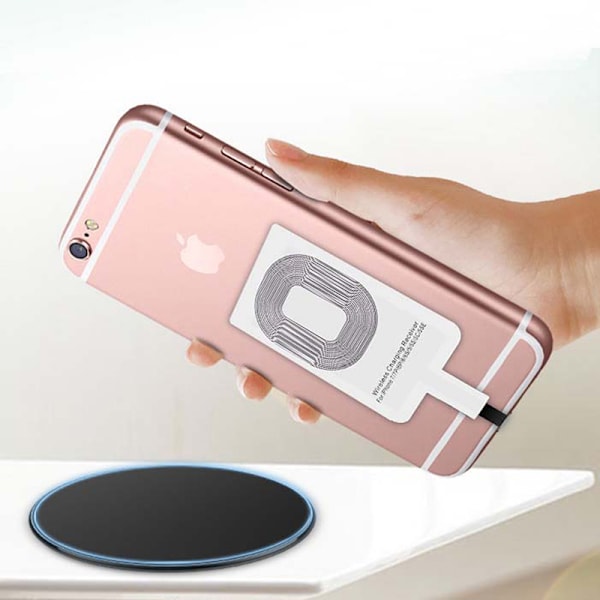 Understøtter Micro USB Type C Qi trådløs opladeradapter Induktion B