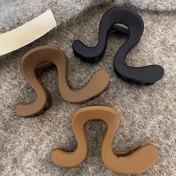 n Enkle Matte Hårklemmer Geometriske Kloklemmer Elegante Halv-Op E