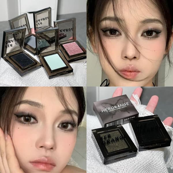 Kräm Glitter Ögonskuggspalett Highlighter Skimmer Smink Brig A4