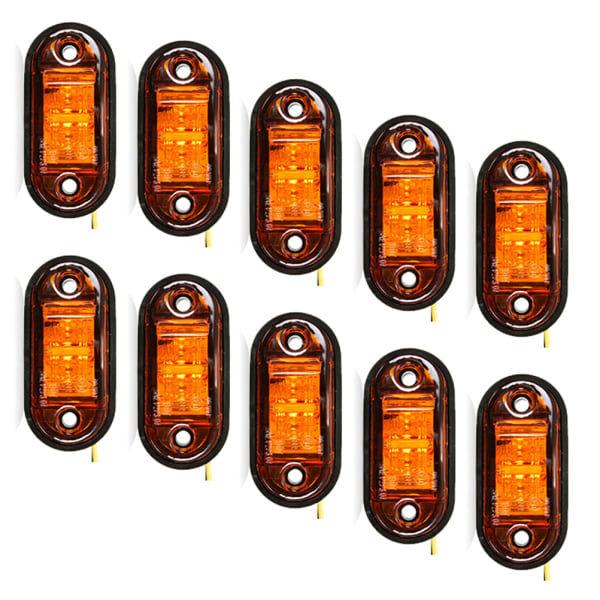 10 STK Advarselslys LED Diode Lys Trailer Truck LED Yellow
