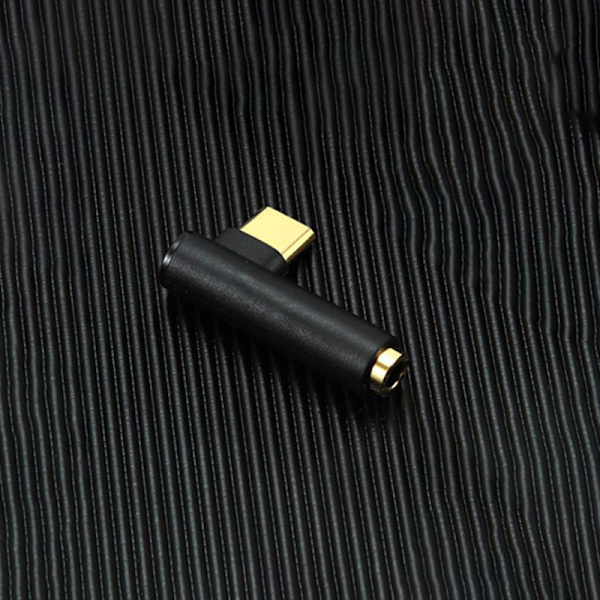 Type-C til 3,5 mm Jack Converter øretelefon o Adapter o Konvertering Black