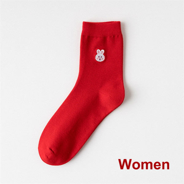 Tegneserie røde sokker mænd kvinder stort held nytår mode midt C 23a6 | C |  Fyndiq
