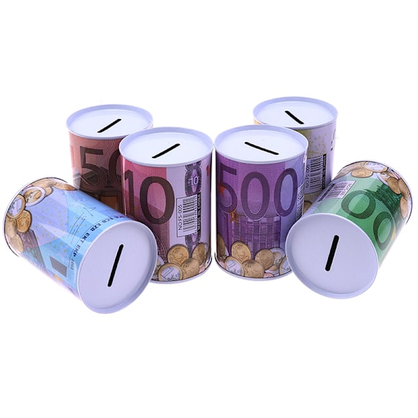 1 stk Euro Dollar Sparebøsse Safe Cylinder Sparebøsse Banker For Co