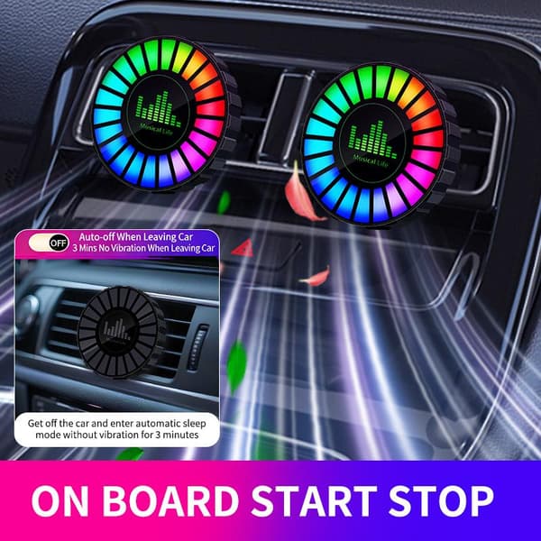 RGB Farverig Bil USB 5V Luftudtag Aromaterapi Pickup Lampe Amb A3