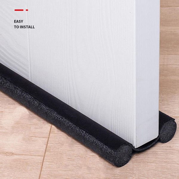 Flexible Door Bottom Sealing Strip Guard Wind Dust Threshold Se Black