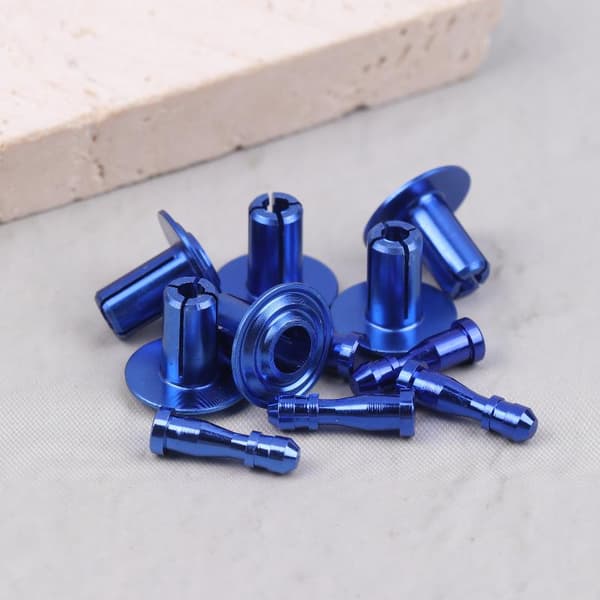 6 st aluminiumkåpsbultskruv ramhålsskyddslock motorcykel Blue