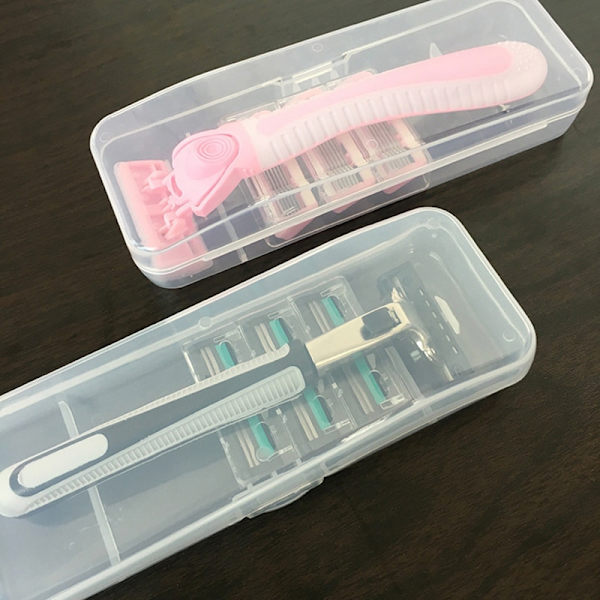 Menn Universal Shaver Oppbevaringsboks Håndtak Box Full Transparent Pl Transparent