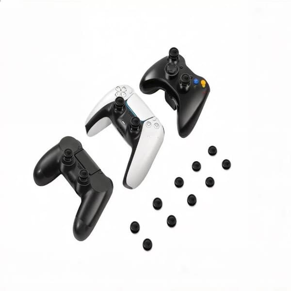 6 STK Spillkontroller Joystick-hette Erstatningsdeler Anti-løs Red