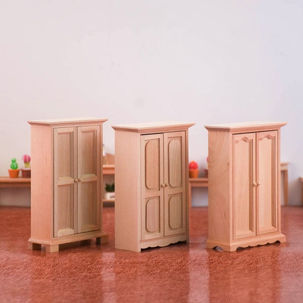 1:12 Dukkehus Miniature Garderobeskab Opbevaring Lodret kabine 2#