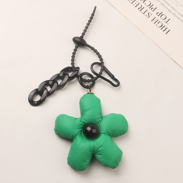 Mote nøkkelring anheng Veske Charm Flower Accessories Håndveske O Dark green