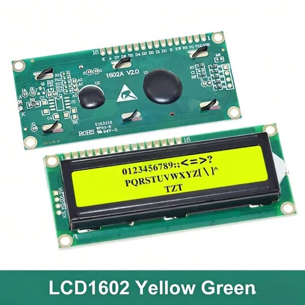 1 stk LCD1602-modul blågrønn 16x2 tegn LCD-skjermmodul A1