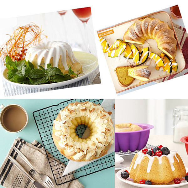 Silikon Spiralmönster Kakform Mini Kakform Gelépudding M 1pc