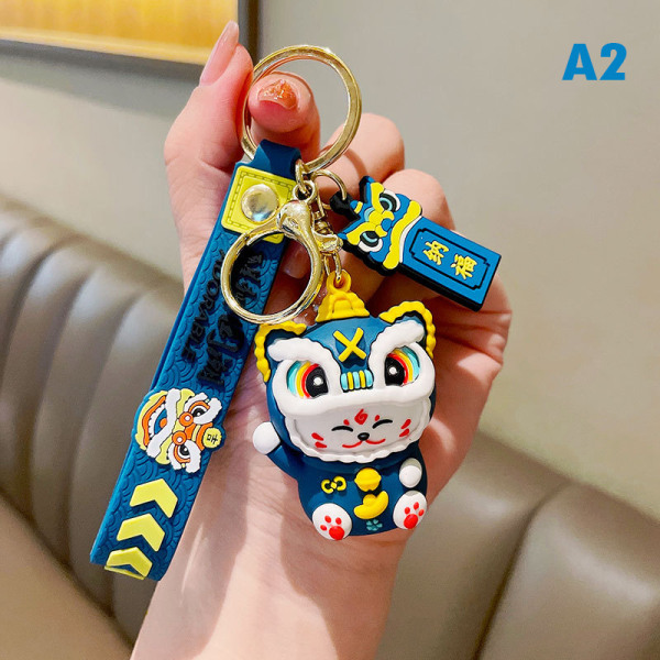 Creative Keychains 2022 New Year of the Tiger Lucky Cat hängsmycke Red