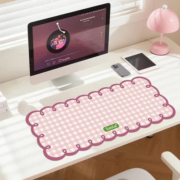 Rutete musematte stor rosa blå stilige musematter A2