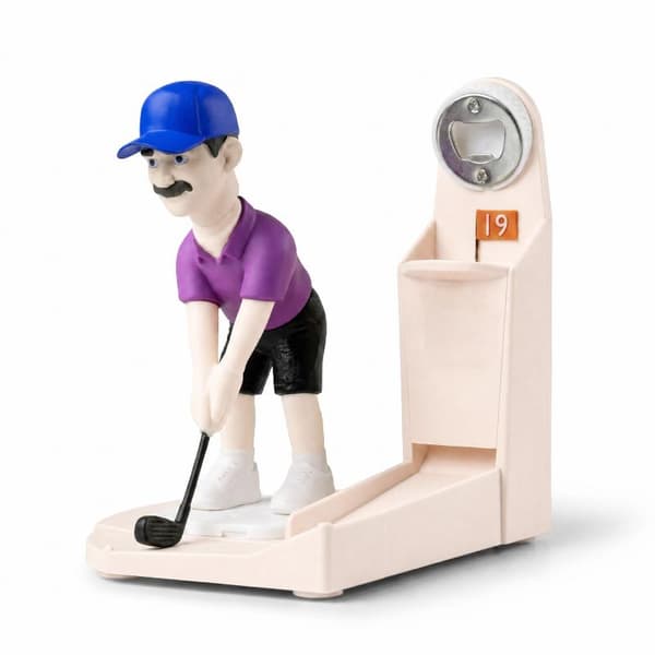 Golfer figur ølflaskeåbner med kapselopsamler til hjemmet A1