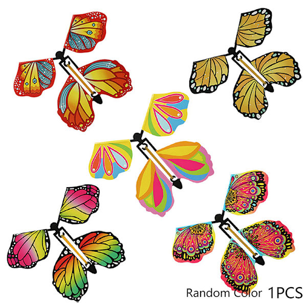 10 stk Magic Flying Butterflies Wind Up Toy In The Sky Bogmærke 5